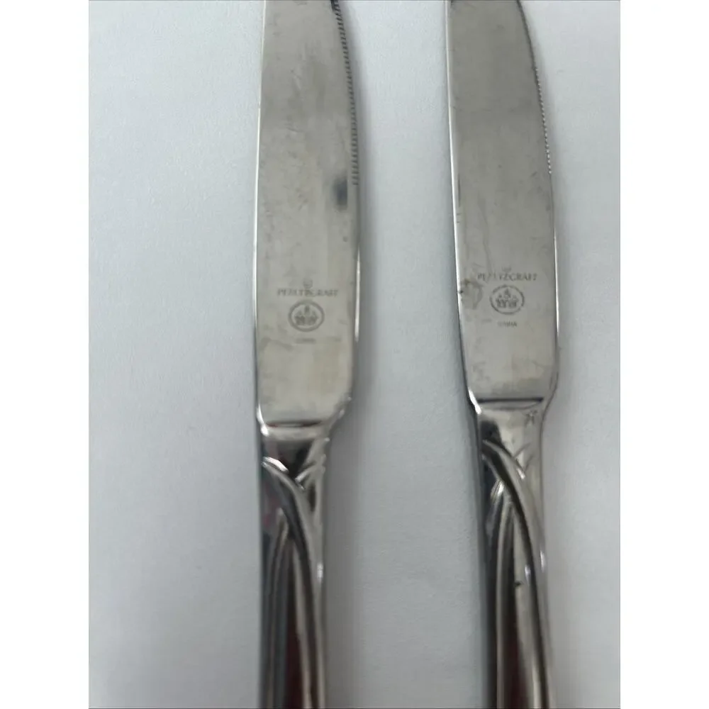 Pfaltzgraff GLENNBROOK Set Of 2 Dinner Knives 18/10 Stainless Flatware